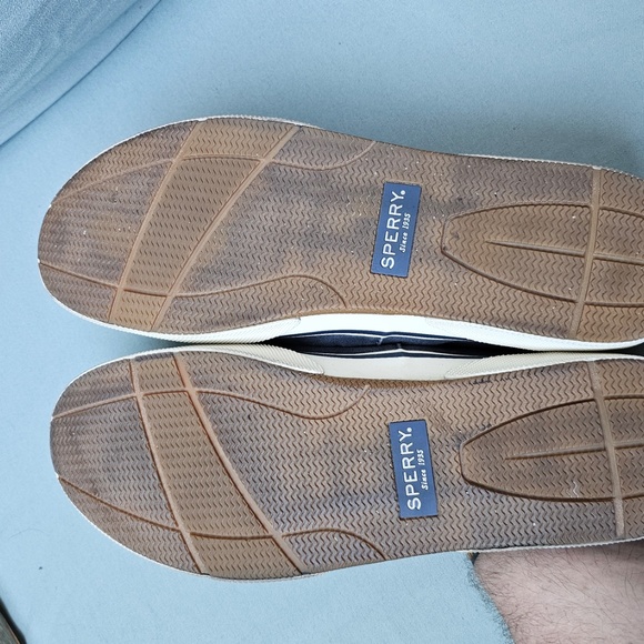 Sperry Halyard 2-Eye Boat Shoes, Men’s 14, EUC, blue canvas - Picture 11 of 13